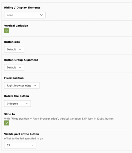 Settings Button Group Settings Button Group
