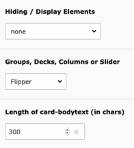 Settings Flexform