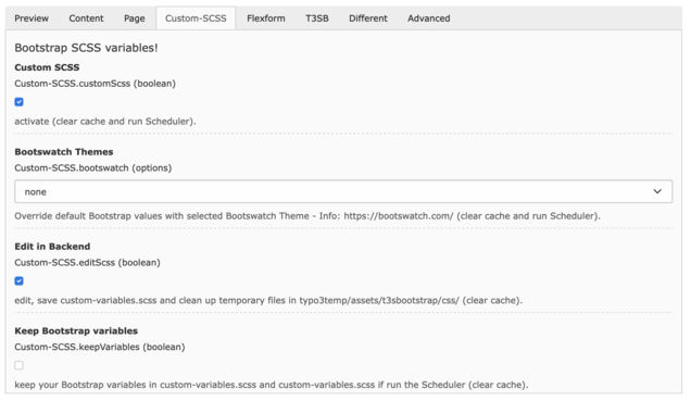 Custom SCSS
